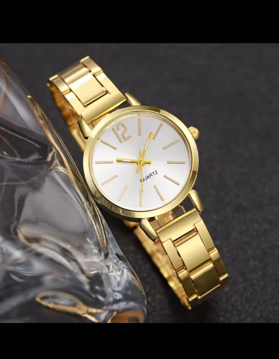 2pcs/set fashion women's watch analog quarts