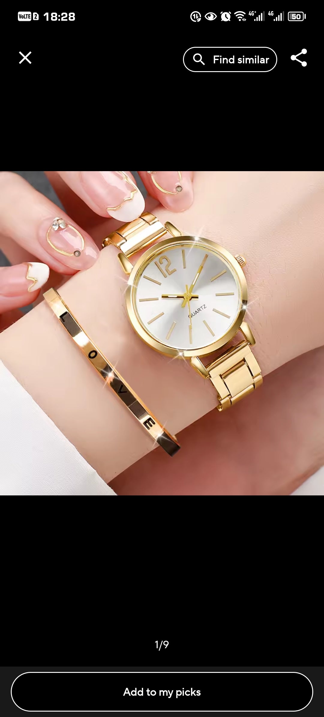 2pcs/set fashion women's watch analog quarts